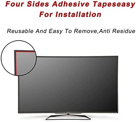 WSAH PET Film TV ekran Koruyucu mat filtre 32-75 İnç, Anti mavi ışık ve parlama Önleyici, Göz koruması, LCD, 4K OLED ve QLED HDTV Ekranlar,39in(856x478mm)
