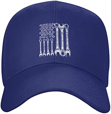 Mekanik Araba Amerikan Bayrağı beyzbol şapkası Sunhat Klasik geniş şapka Siyah tenis şapkaları Erkekler Kadınlar için