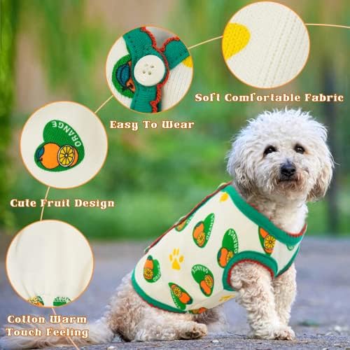 T'CHAQUE Köpek Giysileri T-Shirt Sevimli Pamuk Doggie Onesies, Nefes ve Dayanıklı Yelek Tankı Hırka Pet Giyim, küçük Orta Doggy/Kedi