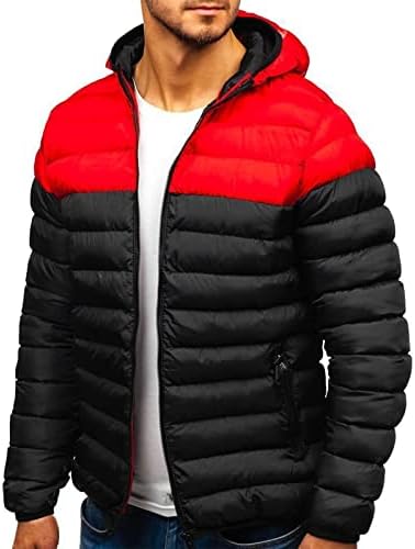 FSAHJKEE Su Geçirmez Ceket Erkekler, 2022 Soğuk Kışlık Mont Rahat Kalın Softshell balon ceket ağırlık Ter Fermuar yağmurluklar