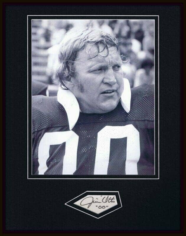 Jim Otto İmzalı Çerçeveli 11x14 Fotoğraf Ekranı JSA Oakland Raiders - İmzalı NFL Fotoğrafları