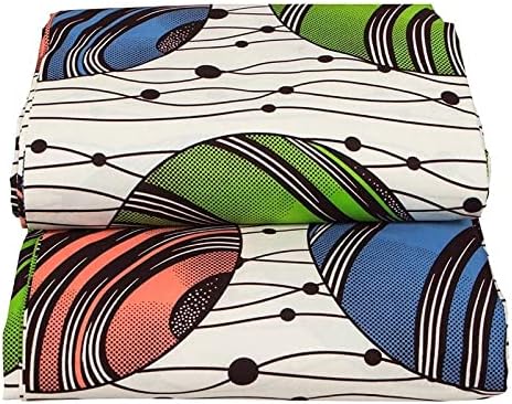 ZYKBB Afrika Kumaş Yıldız Desen Polyester Kumaş Dikiş Balmumu Baskı İşi Dıy Malzeme (Renk: gösterildiği Gibi, Boyutu: 6 Metre)