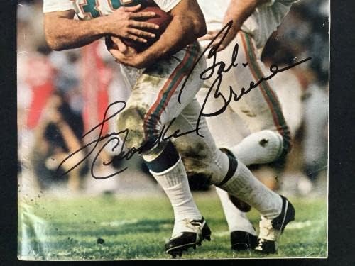 Larry Csonka Sports Illustrated 9/17/73 Etiketsiz Futbol Bob Griese Auto JSA-İmzalı NFL Dergileri