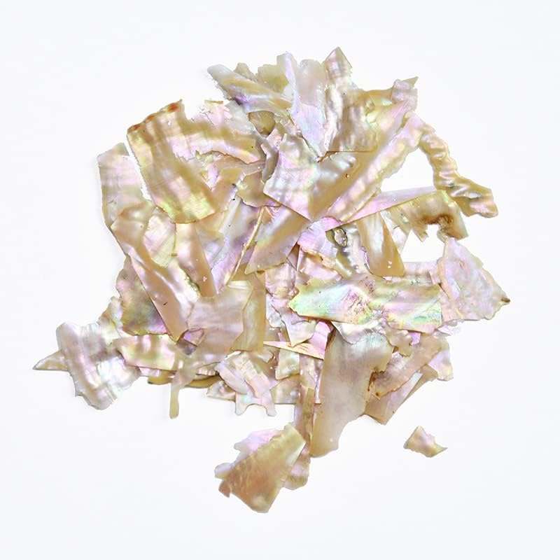 Tırnak Sanat Abalone Kabuk Düzensiz Parça 3D Charm Dekorasyon Dilim 5 g / torba Deliksiz Doğal İnce Glitter Pul, beyaz