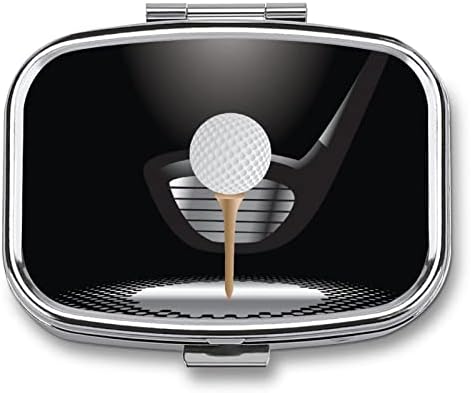 Hap Kutusu Spor Golf Topu Kare Şeklinde İlaç tablet kılıfı Taşınabilir Pillbox Vitamin Konteyner Organizatör Hap Tutucu 3 Bölmeli