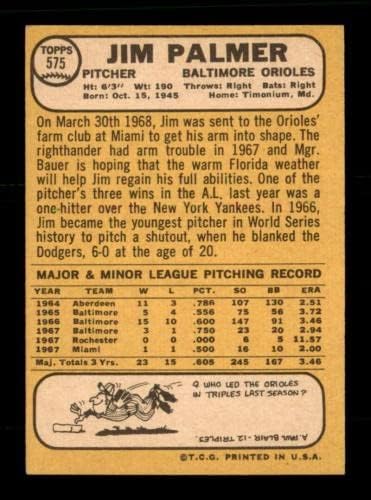 575 Jim Palmer HOF - 1968 Topps Beyzbol Kartları (Yıldız) Dereceli EXMT-Beyzbol Slabbed İmzalı Vintage Kartlar