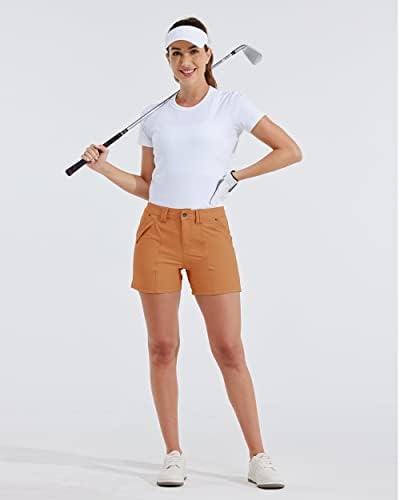Wıllıt kadın Golf Yürüyüş Şort Hızlı Kuru Atletik Rahat Yaz Şort Cepler ile Suya Dayanıklı 4.5