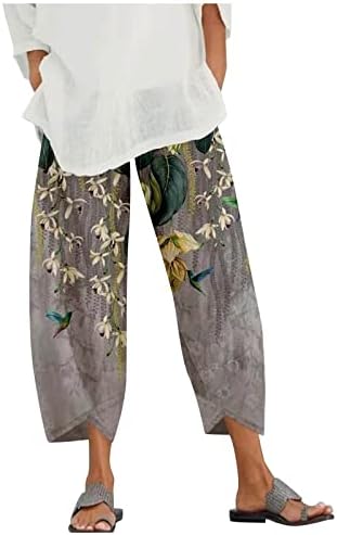 Mackneog Karın Kontrol Kırpılmış Gevşek Pamuklu Golf Kapriler Hafif Yaz kapri pantolonlar Moda kapri pantolonlar Kadınlar için Rahat