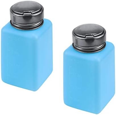 Antrader 2 Paket Aşağı İtin Alkol Dağıtıcı pompa şişesi, 200ml(6.7 oz) aşağı İtin Sıvı Dağıtıcı pompa şişesi, Mavi