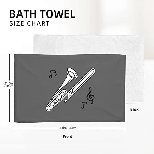 CUTEDWARF Trombon banyo havlusu Banyo Emici el havlusu Yumuşak Premium Keseler Hızlı Kuru
