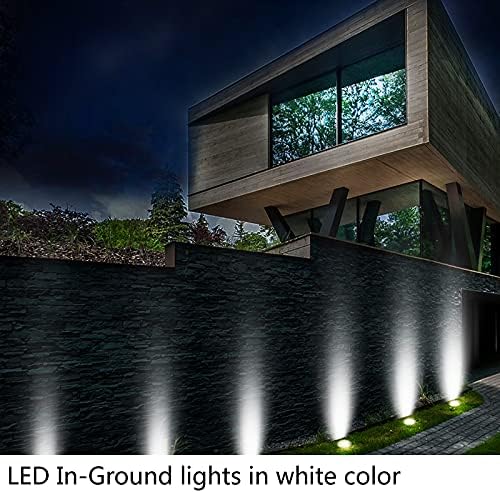 GOCuces peyzaj ışıkları açık 12 W, hat gerilimi 110 V 120 V LED yolu ışık, su geçirmez zemin aydınlatma, beyaz spot için Driveway,