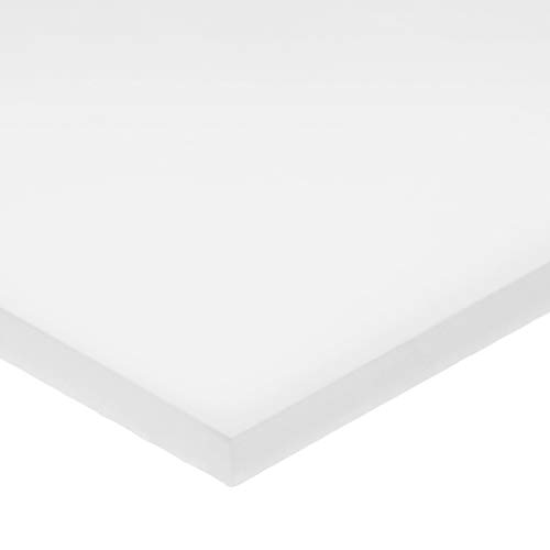 Delrin Asetal Homopolimer Plastik Çubuk, Beyaz, 1-1/2 inç Kalınlığında x 2-1 / 2 inç Genişliğinde x 36 inç Uzunluğunda