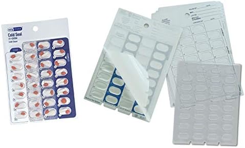 6 Paket Dolum Seti, aylık ilaç Soğuk Mühür Blister Paketleri-6-1/2 derin Blister tepsileri ve 6 soğuk Mühür Kartı, soğuk mühür Blister