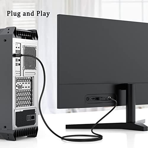 UOOİ HDMI VGA Kablosu, HDMI VGA 6FT Kablosu Erkek-Erkek Video Kabloları Ahududu Pi ile Uyumlu, Roku, Bilgisayar, Dizüstü Bilgisayar,
