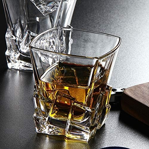 Viski bardağı Kristal Büküm Viski Moda Cam viski bardağı bira bardağı şarap bardağı Eski Moda Gözlük (Renk: Beyaz, Boyut: bir boyut)