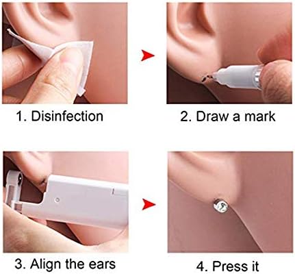 CHUANCI Çifti Tek Kullanımlık Steril Kulak Piercing Gun Kulak Kıkırdak Tragus Helix Piercing Ünitesi HİÇBİR Ağrı Delici Aracı Makinesi