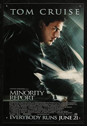 Azınlık RAPORU-13,5 x 20 Orijinal Tanıtım Filmi Afişi 2002 Tom Cruise Steven Spielberg