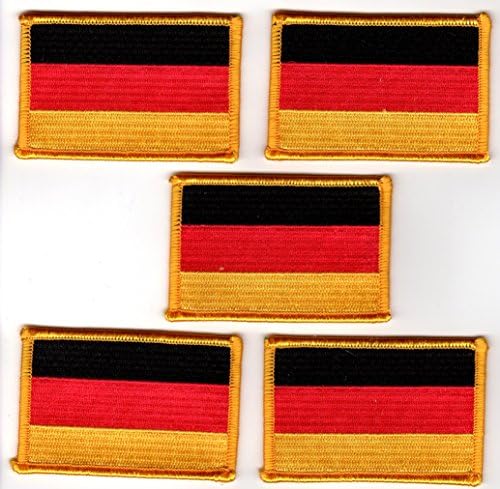 Alman Bayrağı İşlemeli Yama Altın Sınır - 5'li paket