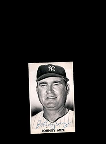 Johnny Mize JSA Coa İmzalı Vintage 3x4 1951 Orijinal New York Yankees Fotoğraf İmza