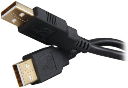 Rosewıll RCAB - 11015 15-Feet USB 2.0 A Erkek-Erkek Altın Kaplama Kablo, Siyah