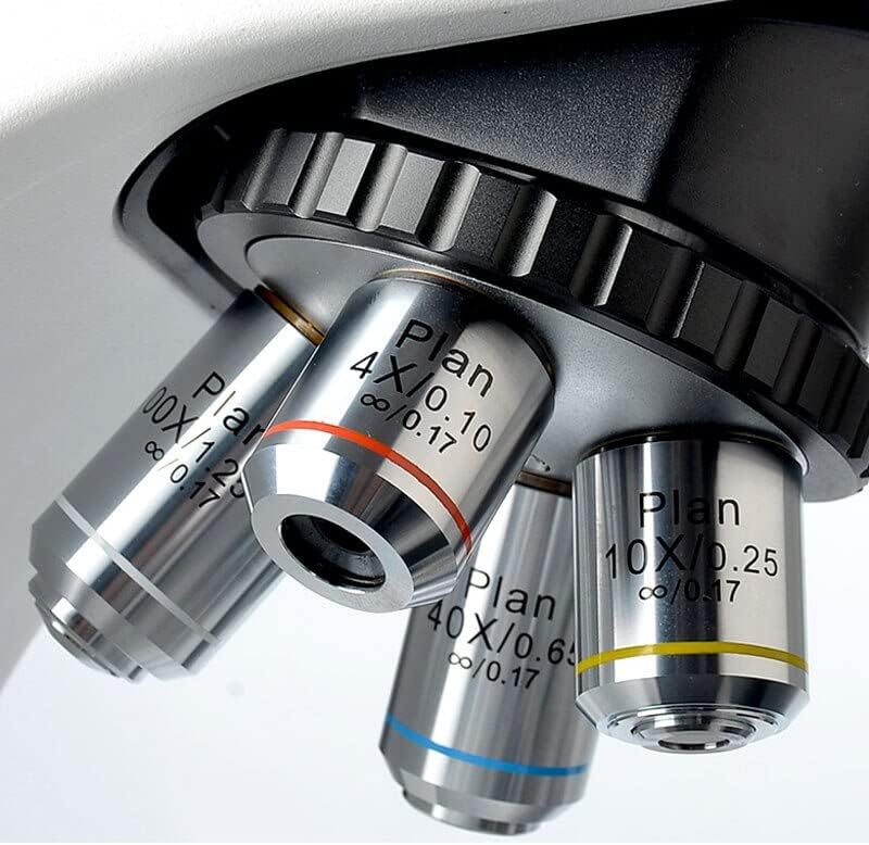 Laboratuvar Mikroskop Ekipmanları Tam Set 4X 10X 40X 100X Planı Infinity Renksiz Profesyonel Objektif Lens 195 Mikroskop Objektif Lens