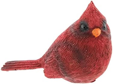 Köprü Koleksiyonu Küçük Gerçekçi Kardinal Reçine Kuş Heykelcik Benzersiz Hayvan Heykeli Mevsimsel Ev Dekor Accent