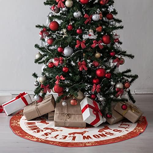 Noel Köpek Siluet Noel Ağacı Etek, 30 x 30 Kış Noel Süsler Mat, köpek Siluet Ağacı Taban Mat Tatil Parti Süsler için Kış Yeni Yıl Ev