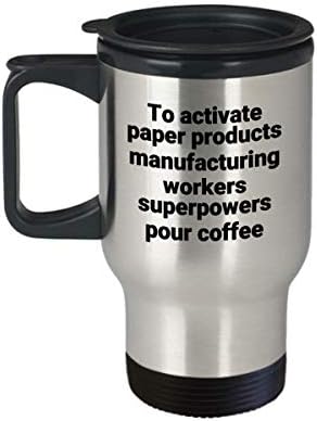 Kağıt Ürünleri İmalat İşçileri Seyahat Kupa-Komik Alaycı Paslanmaz Çelik Yenilik Süper Güç kahve bardağı Hediye Fikri