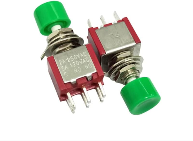 1 ADET SC109 DS-622 Otomatik Sıfırlama anahtarı Delik Boyutu 6mm U/I 250 V / 2A 6pin basmalı düğme anahtarı 2NO 2NC - (Kırmızı renk)