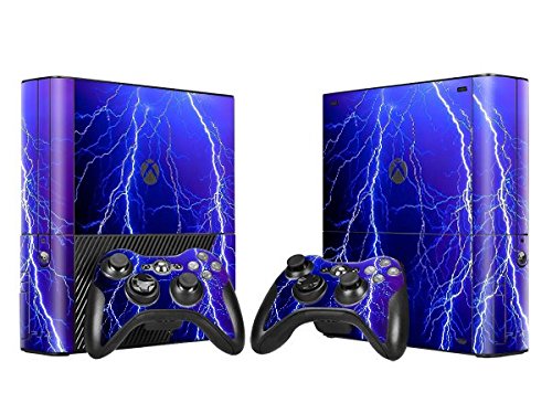 CSBC Skins Xbox 360 E Tasarım Folyoları Ön Panel Seti-Lightning Design
