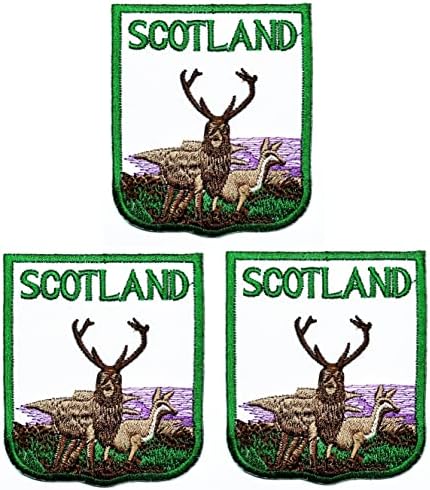 Kleenplus 3 adet. 2. 6X2. 3 İNÇ. Ülke İskoçya Bayrağı Yama Ulusal Bayrak Yamalar DIY Kostüm Amblemi Üniforma Taktik Askeri İşlemeli