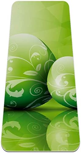 Siebzeh Yeşil Paskalya Yumurtası Arka Plan Premium Kalın Yoga Mat Çevre Dostu Kauçuk Sağlık ve Fitness Her Türlü Egzersiz Yoga ve Pilates