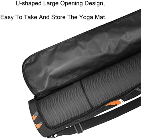 RATGDN Yoga Mat Çantası, Orman Tilki Hayvanlar Beyaz Yıldız Egzersiz yoga matı Taşıyıcı Tam Zip Yoga Mat Taşıma Çantası Ayarlanabilir