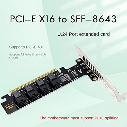 Vıupolsor NGFF PCI-E 16X ila 4 Port U. 2 NVME Bölünmüş Genişletme Kartı SFF-8639/8643 NVME PCIE SSD Adaptörü Anakart SSD