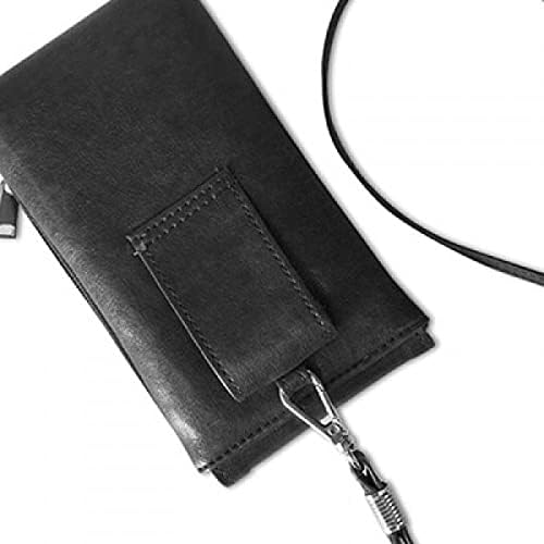 Şili Bayrağı Makyaj Kafa Screang Kap Telefon cüzdan çanta Asılı Cep Kılıfı Siyah Cep