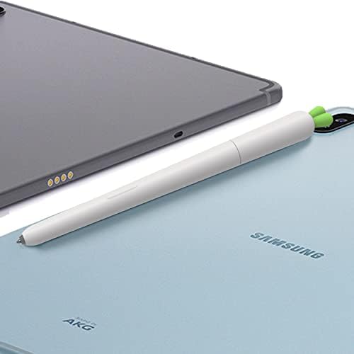 Galaxy Tab S7 için AŞK MEI Silikon Kol Çantası Kalem Tutucu Koruyucu Cilt Kapak kılıf Kaymaz Pürüzsüz Kavrama Sevimli Havuç Aksesuarları