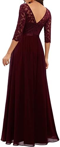 ZEFOTİM Düğün Konuk Elbiseler Kadınlar için 2023 Uzun Kollu / Bir Omuz Bodycon Yarık Fırfır Maxi Seksi Elbise