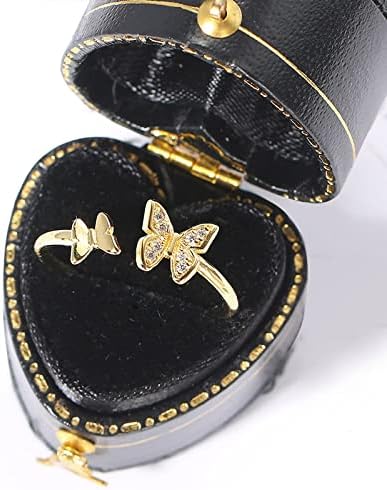 Vintage Yüzükler Kadınlar için Sevimli Minimalist Kelebek Tasarım Yüzük Narin Mücevher Hediyeler Kadınlar için (Altın, 5)