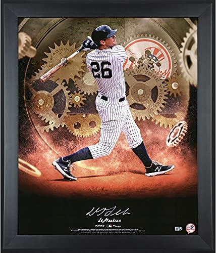 DJ LeMahieu New York Yankees, LeMachine Yazıtlı Odak Fotoğrafta İmzalı 20 x 24 Çerçeveli-İmzalı MLB Fotoğrafları