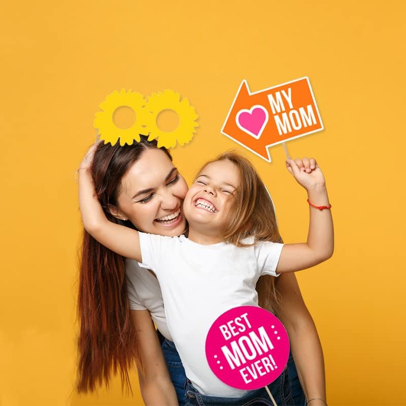 Anneler Günü fotoğraf kabini Sahne En İyi Anne Hiç Komik Selfie Parti Poz İşaretleri Photobooth Sahne Fotoğrafçılık için, anneler Doğum