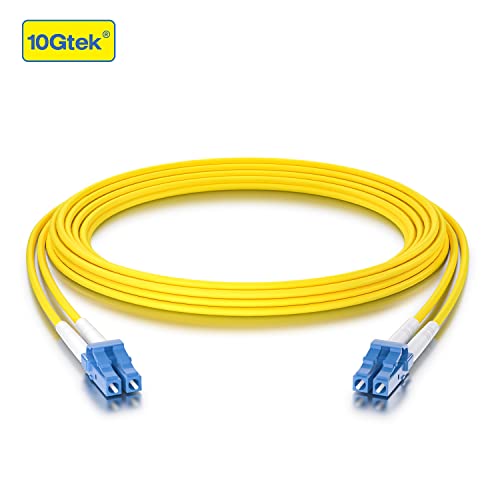 Fiber yama kablosu-LC SC OS2 10 Gb/Gigabit Tek Modlu Jumper Dubleks 9/125 LSZH Fiber Optik Kablo SMF SFP Alıcı-verici, Sarı, 2 Metre