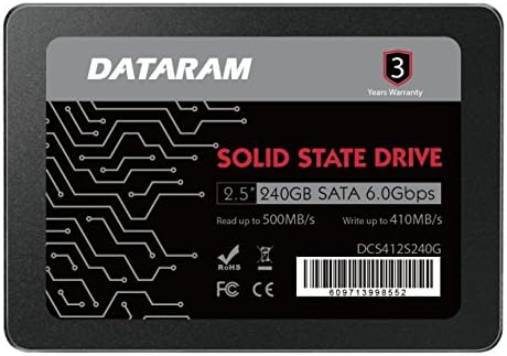 Dataram 240 GB 2.5 SSD Sürücü Katı Hal Sürücü ile Uyumlu BİOSTAR Yarış B350GT5