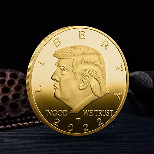 2022 ABD Başkanlık Trump Seçim Altın Duoble Renk hatıra parası Mücadelesi Coin Paraları Koleksiyon (Altın)