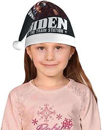 CXXYJYJ Biden'i Tren İstasyonuna Götürmenin Zamanı Geldi Santa Şapka Çocuklar noel şapkaları Peluş Noel Şapka Noel Yeni Yıl Tatili
