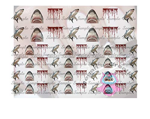 54 Köpekbalığı Tasarımı 102 Tırnak Sanat Çıkartmaları - 54'lü Set - ABD'de Üretildi!