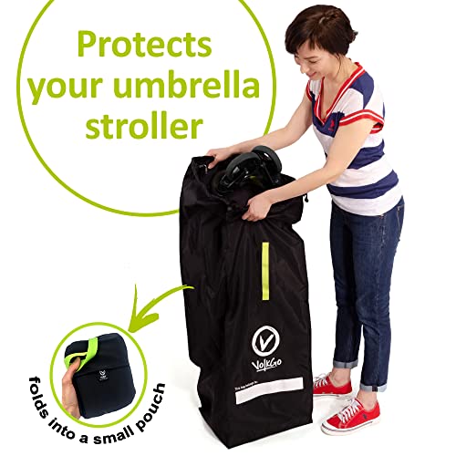 VolkGo Gate Check Bag for Single Umbrella Strollers & Double Stroller Bag for Airplane Travel, Suya Dayanıklı, Güvenli ve Emniyetli