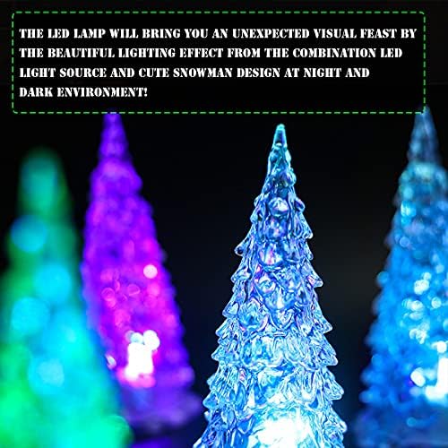 Muti-renk masa parlayan LED noel parlayan Noel ağacı LED gece lambası RGB 7 renk yanıp sönen Noel ağacı ışık yatak odası masa lambası