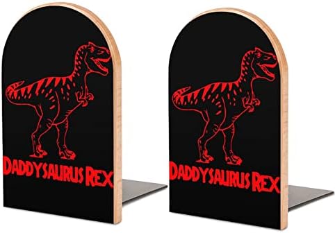 Daddysaurus Rex Sevimli Kitap EndsWooden Kitap Ayracı Tutucu Raflar Kitap Bölücü Modern Dekoratif 1 Çift