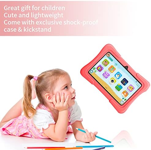 COLORROOM Çocuklar için 7 inç Tablet 2GB 32GB Android 11 Önceden Yüklenmiş Ebeveyn Kontrolü Çocuk Eğitim Yürümeye Başlayan Tablet Darbeye