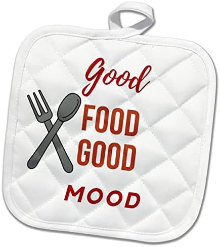 3dRose Yemek Hakkında Basit Tasarım ve iyi Yemek Metni İyi Ruh Hali Tutucuları (phl-364385-1)